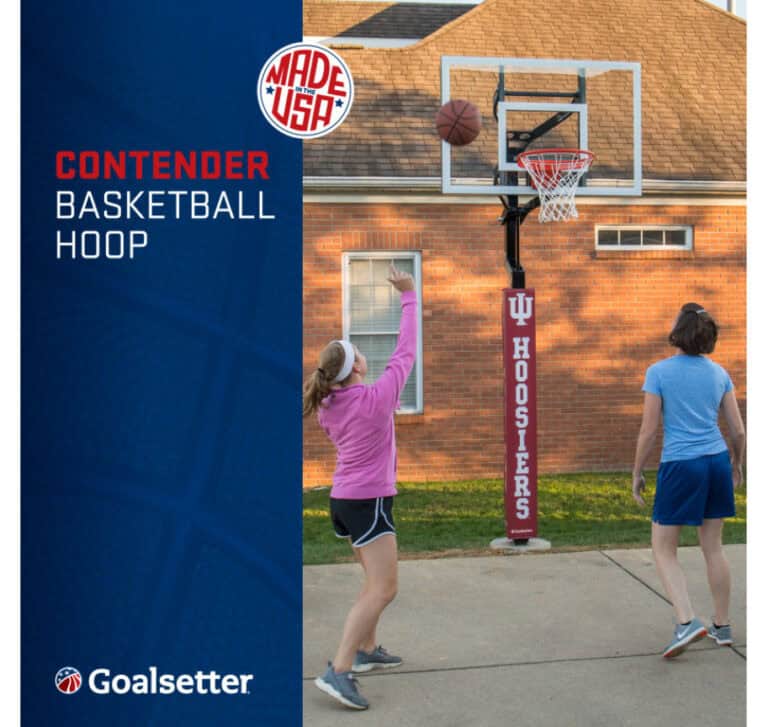 Goalsetter Contender InGround Adjustable Basketball Goal Rainbow of