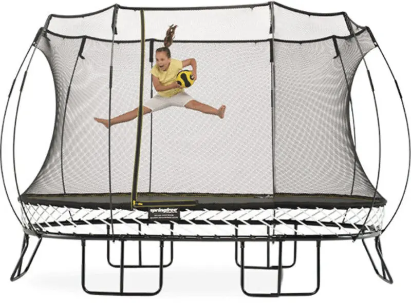 8x13ft Large Oval Trampoline with Safety Enclosure - Springfree Trampoline