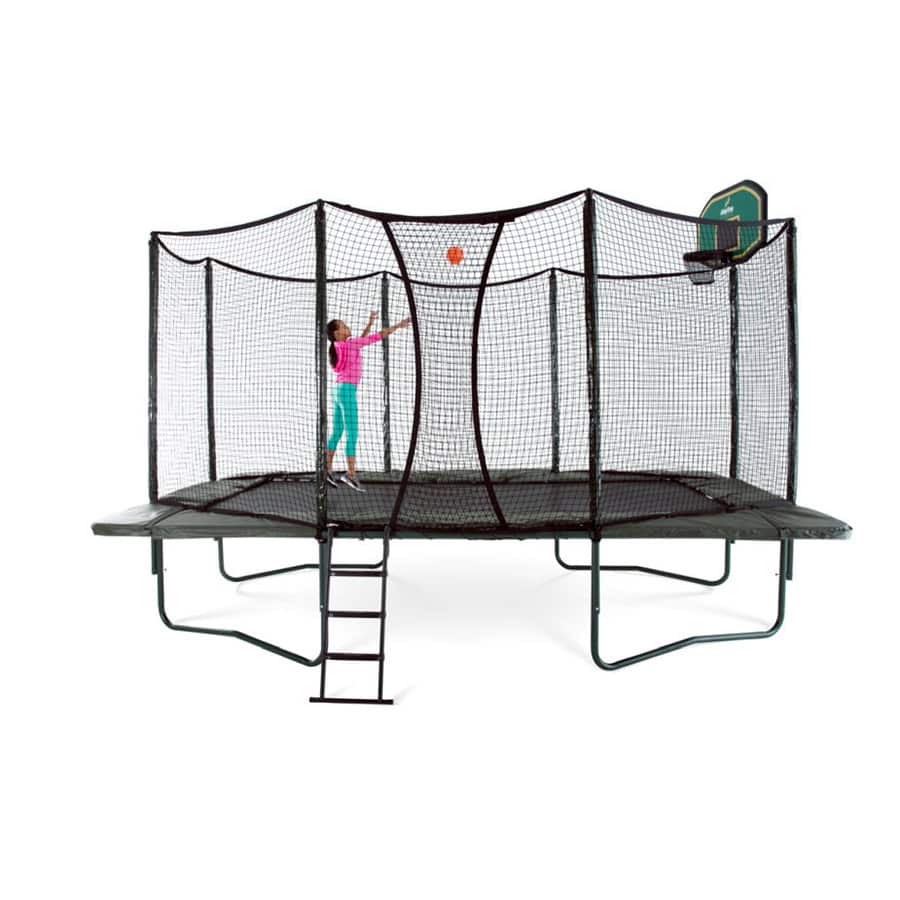 AlleyOOP 10'x17' Rectangular Variable Bounce System With Enclosure (Includes Ladder, Anchors, & Hoppy Ball!)
