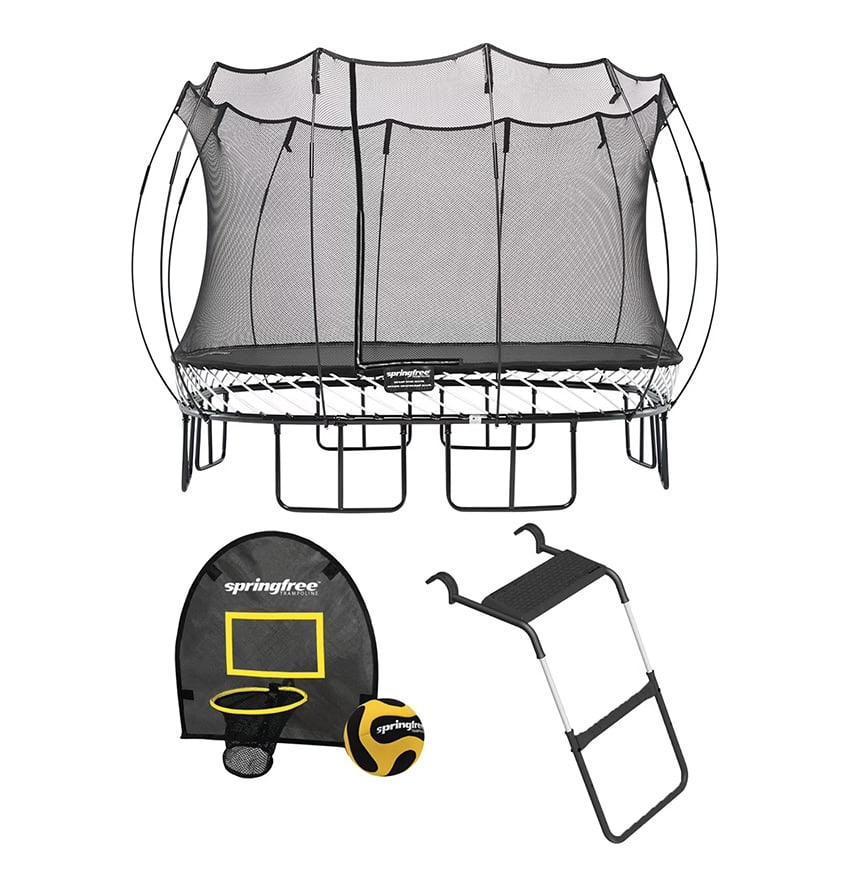 11x11 Springfree Trampoline With Hoop and Ladder
