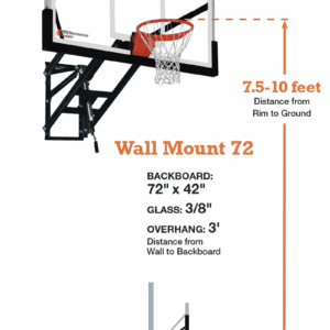 PROformance Hoops WM72 Wall-Mount Adjustable Basketball Hoop