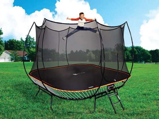 11' Square Springless Rainbow Trampoline - Image 2