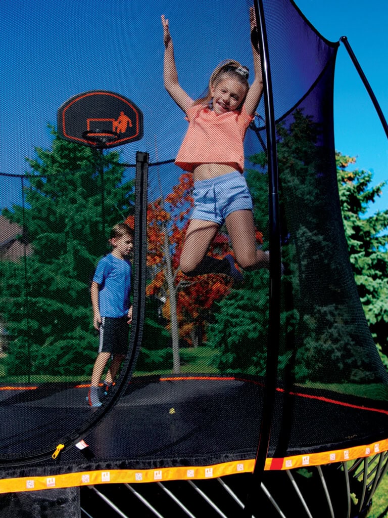11' Square Springless Rainbow Trampoline - Image 4