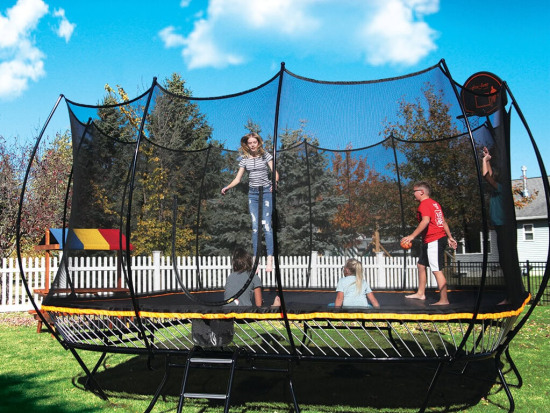 14' Square Springless Rainbow Trampoline - Image 3